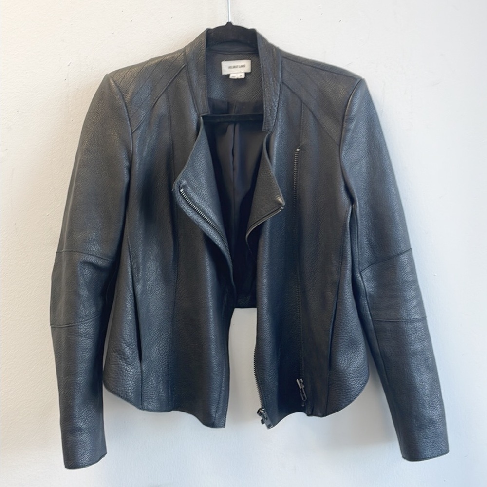 Helmut Lang Black Leather Moto Jacket
